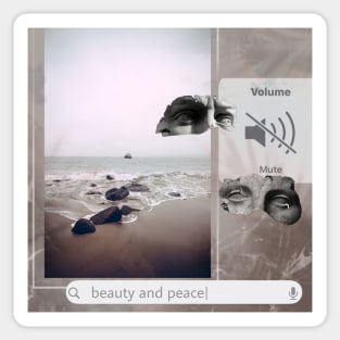 Sea statue classy peace and calm quietness seaside beauty aesthetic Sticker